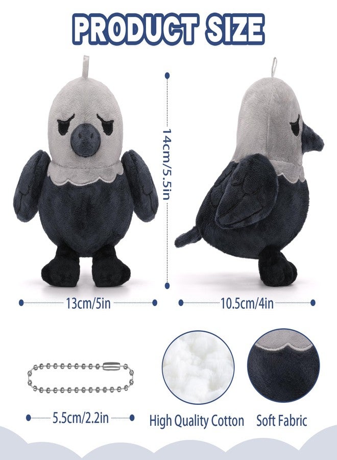 Dalycro TikTok Sad Bird Plush with Sound - Soft Emotional Inspiring Bird Stuffed Animal, Cute Plush Toy for Positive Vibes, Birthday Gift for Men, Women & Friends (Grey) - Image 2